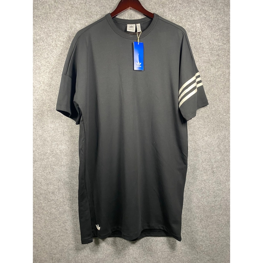 Adidas Originals Neuclassics Dress Womens Medium Black 3-Stripe T-Shirt NWT